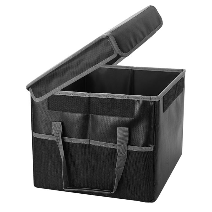 SRIWEN Fireproof File Box File Storage Box,Fireproof Storage File Cabinet with Lock,Portable Office Box,for Letter/Legal Folder