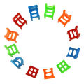 18Pcs/Set Mini Balance Chairs Game Stacking Blocks Assembly Family Game Balancing Training Interactive Educational Toy for Kids KankongAgu. 