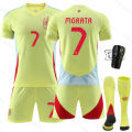 Football raining hes 2024 Spain Away Cup Football hes suit Jersey o.7 orata 9 arey 19.