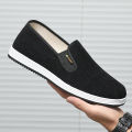 Mugwort cloth shoes corduroy suede old Beijing cloth shoes men's slip-on single shoes breathable wholesale breathable black cloth shoes men's shoes. 