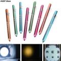 New 1PCS Reusable LED Medical Penlight Flashlight With Pupil Gauge Pocket Clip Pen Light Torch Lamp For Nurses Doctors Reading. 