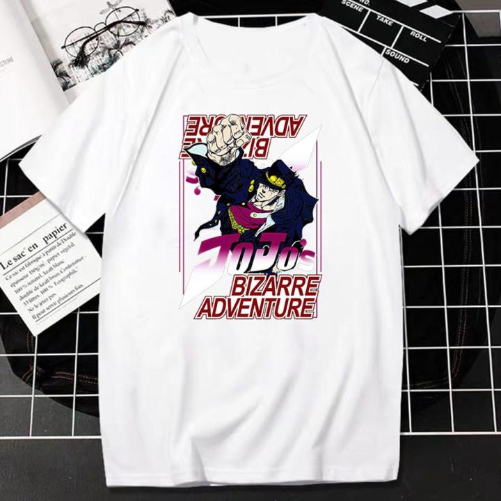 Jojo Bizarre Adventure Anime Tshirt Men Cool Print Tee Harajuku Japan Manga Streetwear Unisex Oversized T-shirt Camisetas Custom