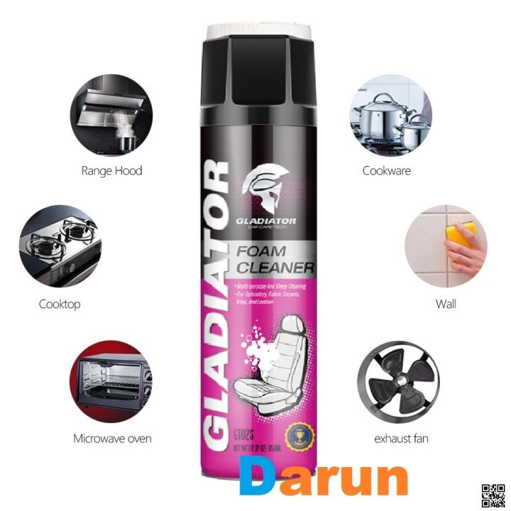 Gladiator%20Multi%20Purpose%20Foam%20Cleaner%20with%20Brush%20650%20ml,%20Car,%20Motorcycle,%20Household,%20Kitchen,%20Bathroom%20Cleaner%20Foam%20Spray%20-%20Image%204