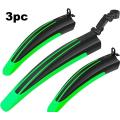 Bicycle Color Plastic mudguard cycle plastic mudguard Green 3,pcs. 