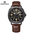 NAVIFORCE  8078 High Quality Male Wristwatch PU Band Calendar Brand Men Quartz Watch Auto Date Display  Clocks Reloj Hombre. 