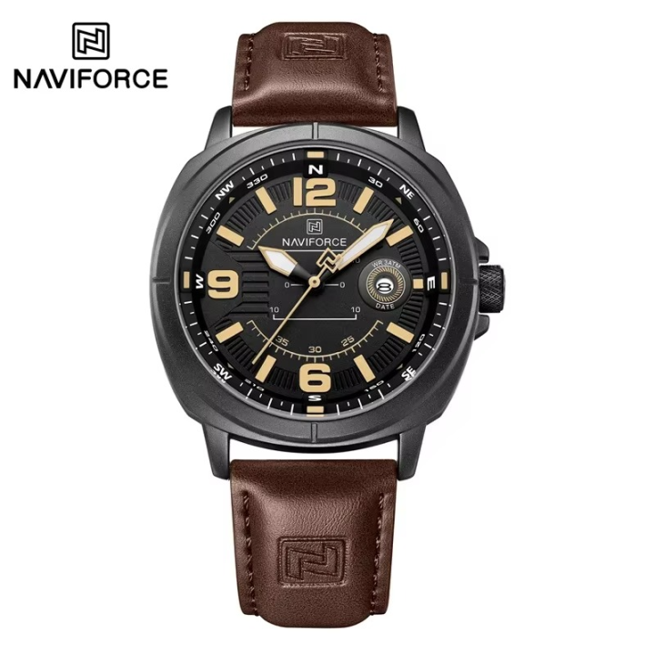 NAVIFORCE%20%208078%20High%20Quality%20Male%20Wristwatch%20PU%20Band%20Calendar%20Brand%20Men%20Quartz%20Watch%20Auto%20Date%20Display%20%20Clocks%20Reloj%20Hombre%20-%20Image%202