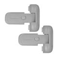 2Pcs Safe Fridge Lock, Child Proof Refrigerator Freezer Door Lock, Protect Refrigerators with Sealing Strips Grey. 