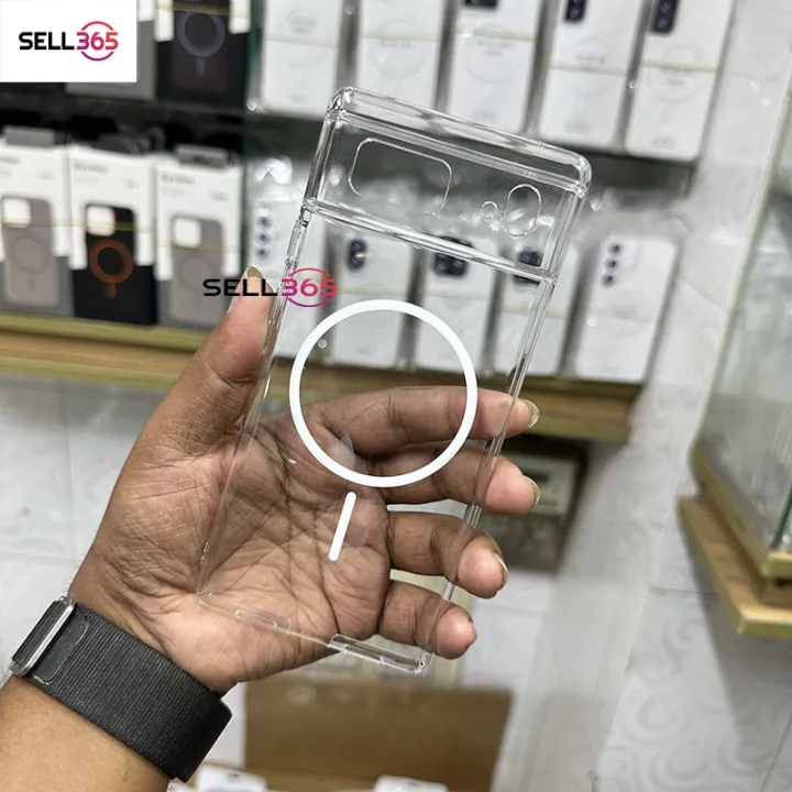 Google%20Pixel%206%20Berlia%20Transparent%20Magnatic%20Magsafe%20Anti%20Yellow%20Clear%20Protective%20Phone%20Case%20Back%20Cover%20-%20Image%203