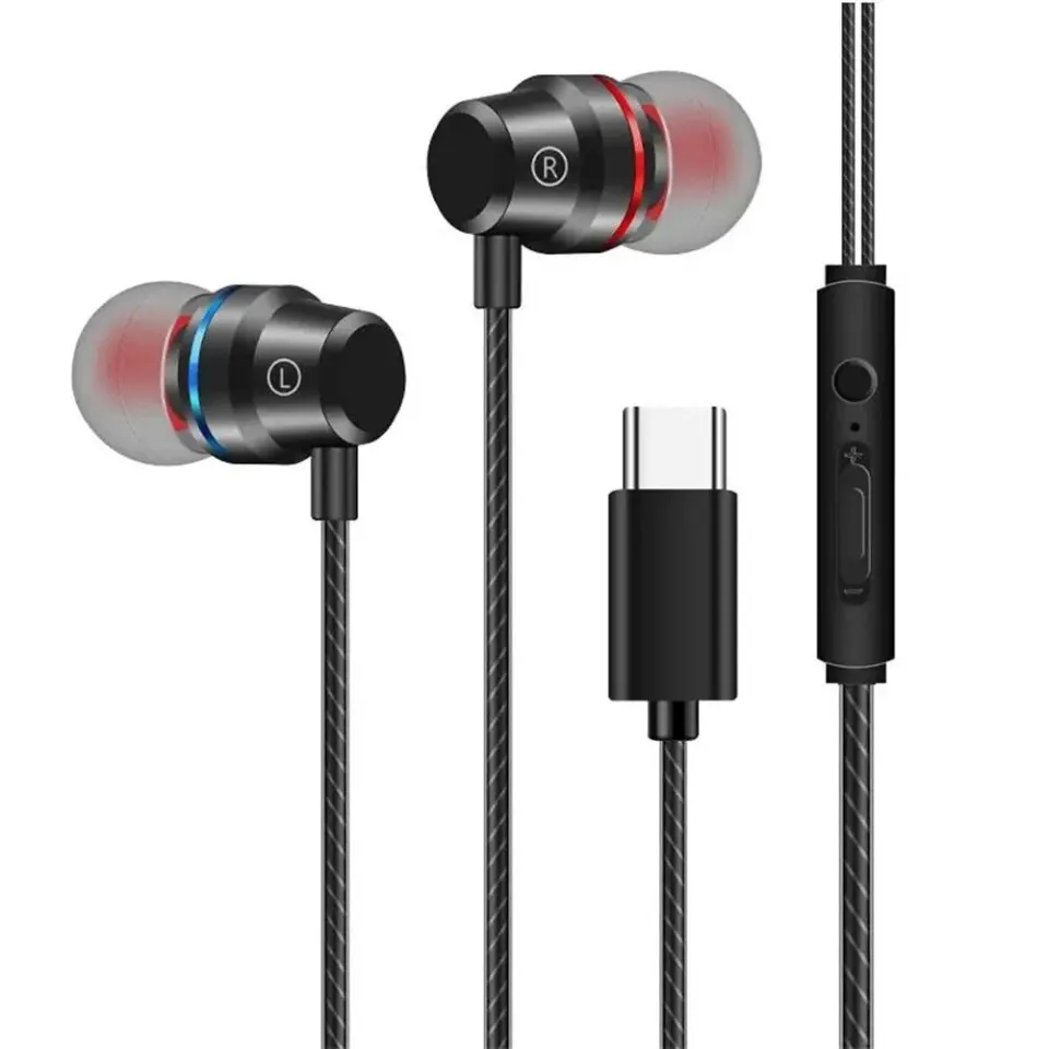 Universal Type-c Wired Earphone In-ear Noise Reduction Sport Music