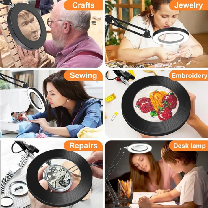 10X%20Magnifying%20Glass%20With%20Light%20And%20Stand,%20LED%20Desk%20Magnifier%20-%20Image%207