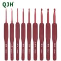 QJH 9 Size Crochet Hooks Set, MultiColor, Ergonomic Crochet Hooks with Case for Arthritic Hands,Extra Long Crochet Needles 2-6mm. 