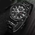NAVIFORCE NF9089 Black Stainless Steel Chronograph Watch for Men - Black.