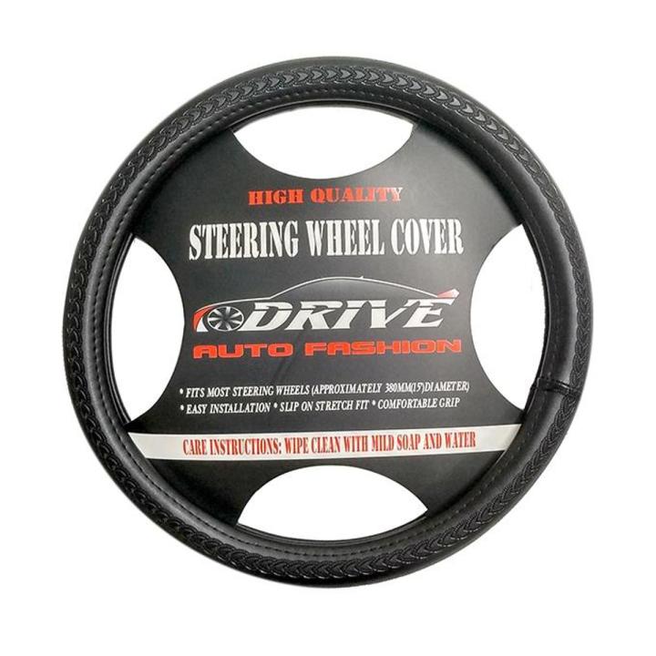 PVC%20Leather%20Steering%20Wheel%20Cover%20-%20Black%20-%20Image%209