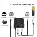 1-Channel 48V Phantom Power Supply with XLR 3 Pin Microphone Cable for Condenser Microphone Music Recording Equipment. 