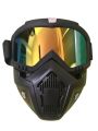 High-Quality  Reflective Motorcycle welding glass - New Adjustable Riding Gear Face Mask- gold. 
