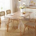 Transparent Clear Dining Table Cover mat / Cloth Waterproof Protector patla - For 6 Chair ( 7.5 fit by 4.5 fit )-2.5 gok-R-F-L,BD. 