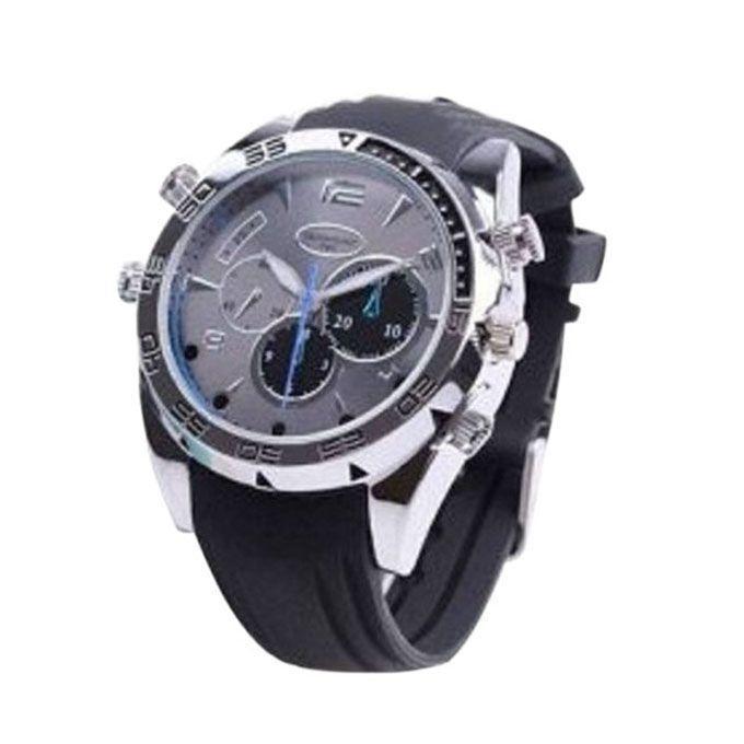 1080P Waterproof Night Vision Video Camera Watch – Black