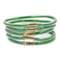 【Beiver Jewelry Store 】STRATHSPEY gold glitter bangle light weight plastic bangles silicone christmas bracelet 1set/5pcs.
