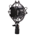 Load Mic Microphone Shock Mount Clip Holder Stand Radio Black. 