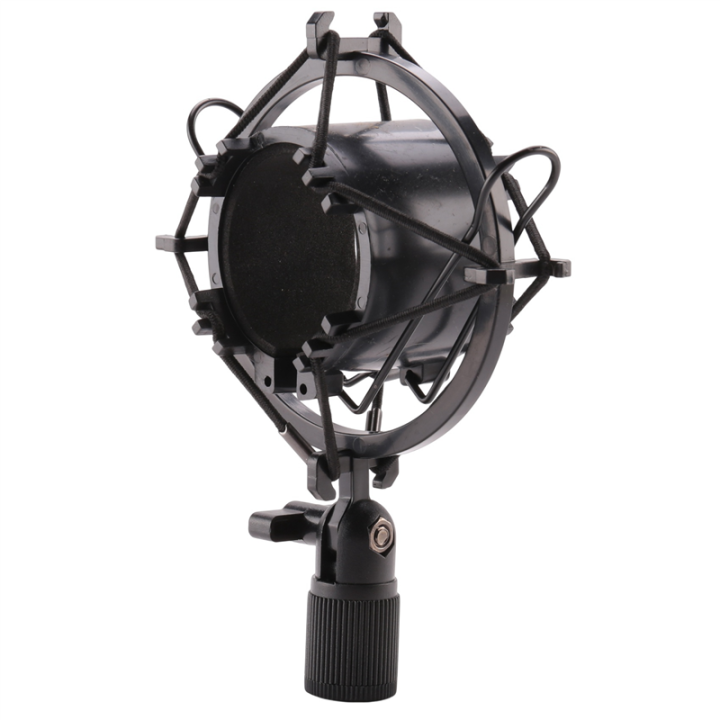 Load Mic Microphone Shock Mount Clip Holder Stand Radio Black