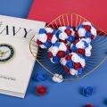 Flower Hanging Ball Red White Blue Decor Balls Flower Balls American Flag Day American Independence Day Decorative Flower Ball Foam. 