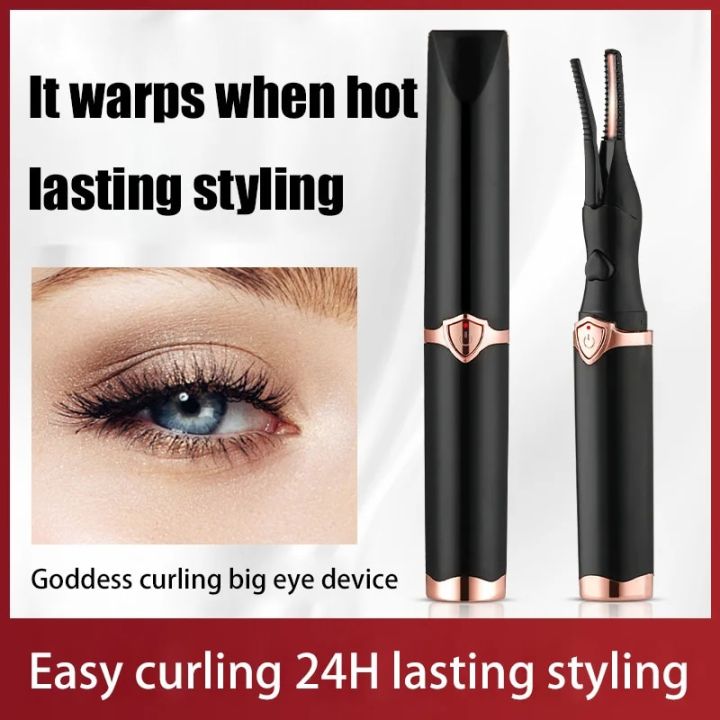 Portable 3 Temperature Mode Heated Eyelashes Curling Tool Electronic USB Natural Eye Lash Curler Beauty Supplies