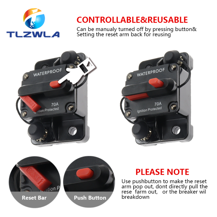 Brand%2030A%2040A%2050A%2060A%2070A%2080A%20100A%20120A%20150A%20200A%20250A%20300A%20AMP%20Circuit%20Breaker%20Fuse%20Reset%2012-48V%20DC%20Car%20Boat%20Auto%20Waterproof%20-%20Image%202