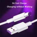 5A Type C Fast Charge Cable USB C Quick Charge for Xiaomi Samsung Huawei OPPO Pixel Mobile Phone Type-C Charging Cables Wire.