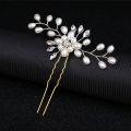 Ebay cross-border source Korean bridal handmade pearl crystal hairpin pins U-clamp wedding headwear.
