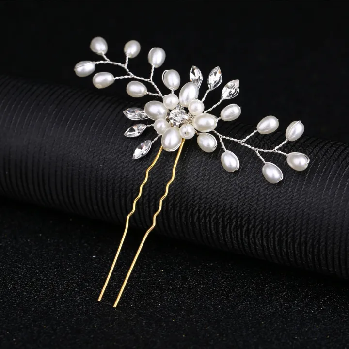 Ebay%20cross-border%20source%20Korean%20bridal%20handmade%20pearl%20crystal%20hairpin%20pins%20U-clamp%20wedding%20headwear%20-%20Image%208