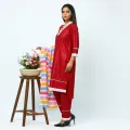 Ready Made Linen Salwar Kameez For Women - Perfect for Casual and Party Attire Shalwar Kameez. 