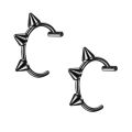 2 Pcs Stainless Steel Spike Non-piercing C Lip Ring Cone Lip cuff Clip Piercing Labret Septum Body Piercing Jewelry. 