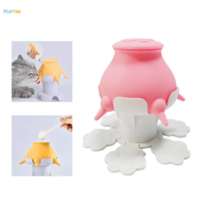 Pet%20Milk%20Bowl%20Pets%20Nursing%20Bottle%20Anti%20Choking%205%20Nozzles%20Nursing%20Station%20Pink%20Folding%20Base%20-%20Image%202