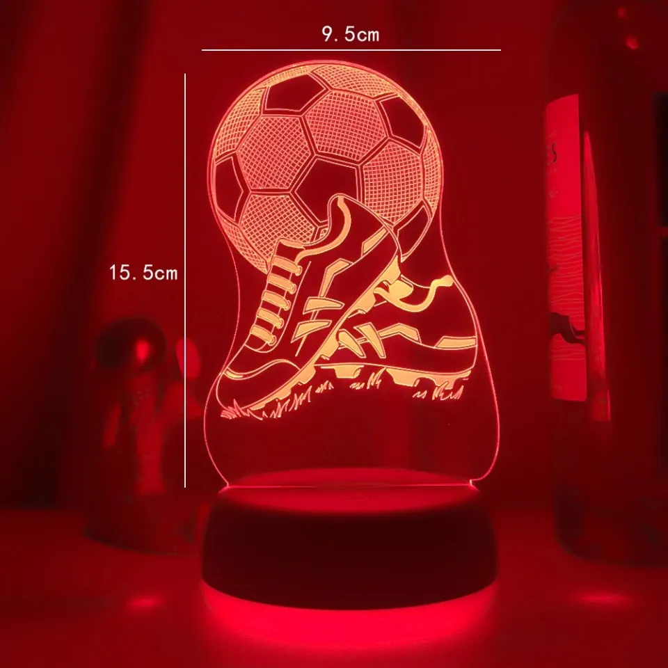 3d Illusion Kids Night Light Football Colors Changing Nightlight