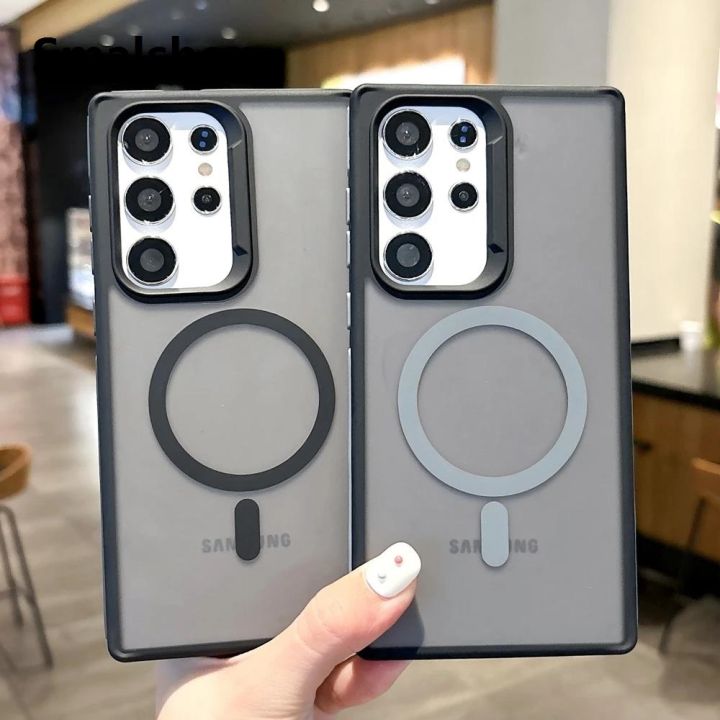 Smalshop%20For%20Magsafe%20Fashion%20Slim%20Matte%20Liquid%20PC%20Magnetic%20Wireless%20Charging%20Case%20For%20Samsung%20Galaxy%20S25%20S24%20S23%20S22%20Ultra%20Plus%20Cover%20-%20Image%206