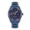 Naviforce NF9117 - Royal Blue Stainless Steel Analog Watch for Men - Royal Blue. 