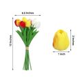 10Pcs/set Artificial Tulips Flower Lifelike Realistic Plastic Faux Silk Floral Simulation for Home.. 
