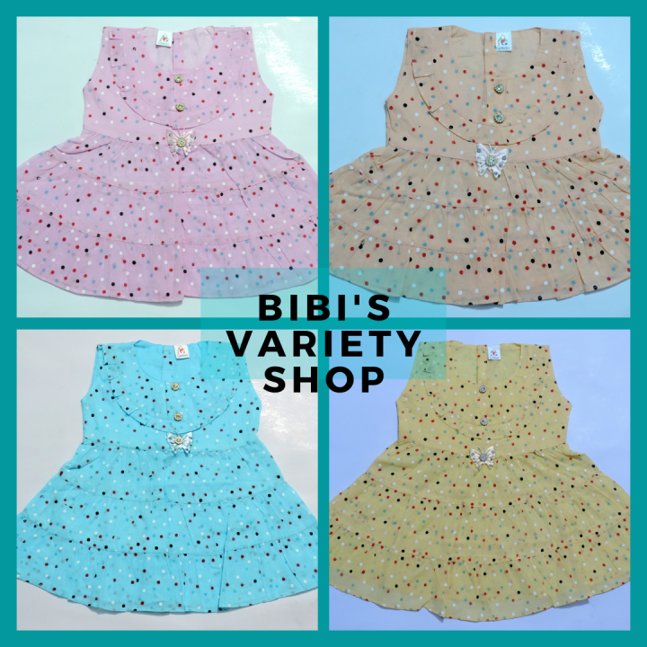 Baby Girl Cotton Sleeve Less Frock Soft Pleated Fabric