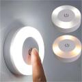 LED Touch Sensor Night Lights Magnetic Base Wall Lamp USB Charged Circle Portable Round Dimming Bedroom Kitchen Night Lamp. 