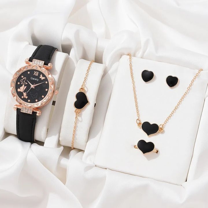 Fopul%20Mall%20Trendy%205pcs%20Set%20Women%20Watches%20Luxury%20Female%20Clock%20with%20Diamond%20Wristwatch%20and%20Fashionable%20Design%20-%20Image%202