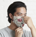 Gaming with Adjustable Ear Loop and Digital Print Face mask Graphics Print Anime mask and flower stylish fashion mask. 