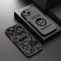 Marvel Avengers Logo Phone Case For iPhone 15 14 13 12 11 Pro Max mini XS Max XR X 8 Plus SE Frosted Translucent Cover.