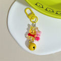 【Innovative】 New Ice Winnie The Pooh Keychain Yellow Bell Cartoon Cute Pendant WEIRUI.