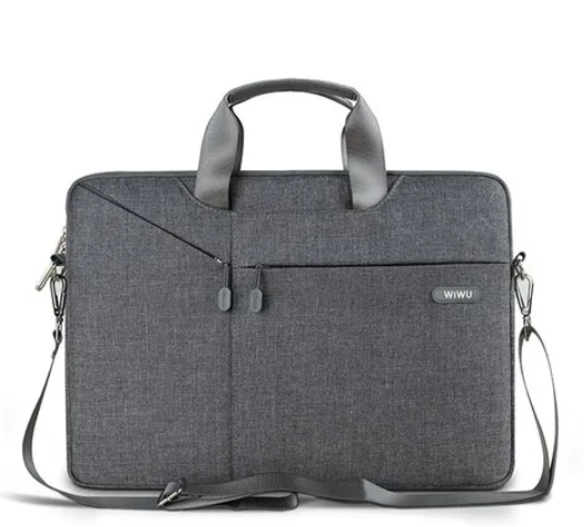 Gray Gent Business Messenger Briefcase Bag for 13.3" Laptop