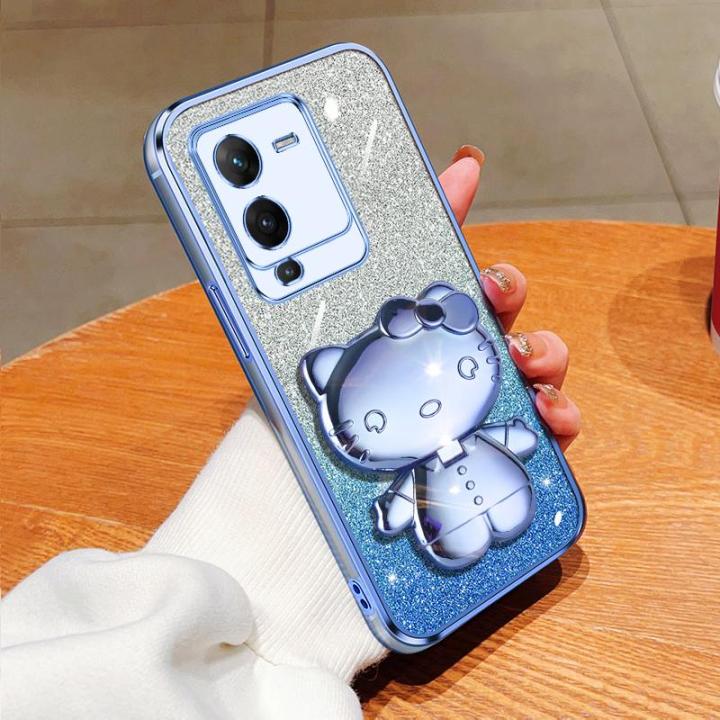 xprmy for ViVO S15 Pro 5G soft casing with cute bracket TPU silicone phone case