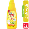 Trix Dishwashing Liquid 1L Bottle Lemon Fragrance for Scratch-Free Sparkling Clean Dishes, removes grease stains with power-rich thick foam. 