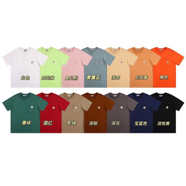 Kahart%20Classic%20Embroidery%20Small%20Icon%20Pocket%20Men%20and%20Women%20Students%20Loose%20Pure%20Cotton%20CoupleTT-shirt%20-%20Image%209