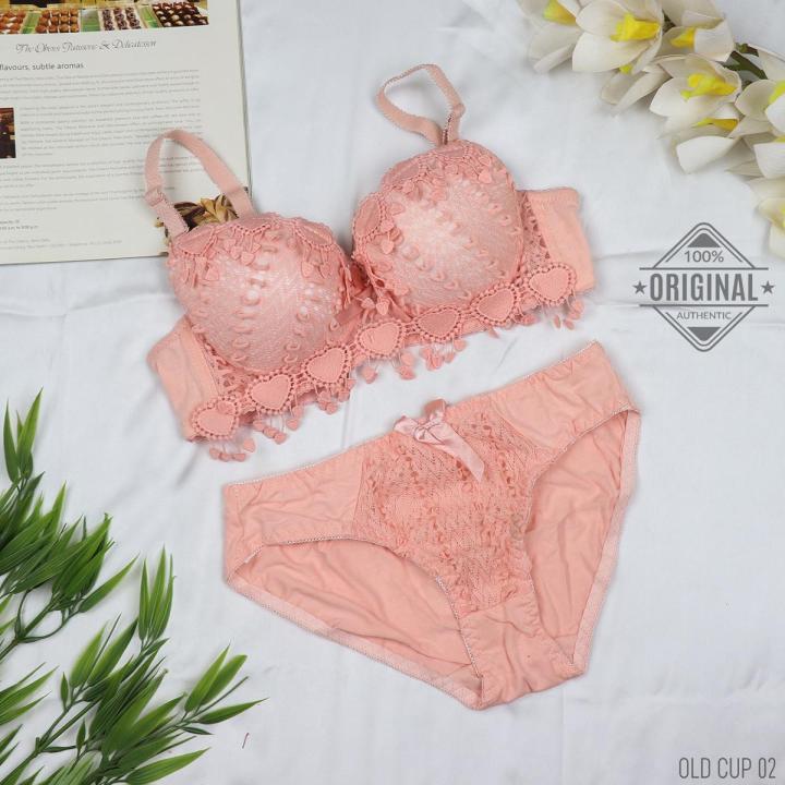 100 Imported Premium Quality Fancy Floral Lace Design Bra Panty