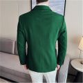 Green Brown Suit Jacket Casual Trendy Men Blazer Masculino British Daily Men Blazer Hombre Fashion Big Collar Slim Fit Suit Coat. 