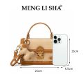 Menglisha 2024 New Raffia Lock Handbag Bag Women's Premium Fashion Crossbody Bag. 